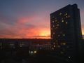 Sonnenuntergang hinter dem WEH