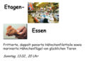 Regelmäßige Etagenessen